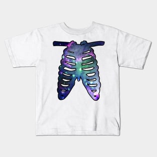 Cosmic Galaxy Ribcage Halloween Costume Tee Kids T-Shirt